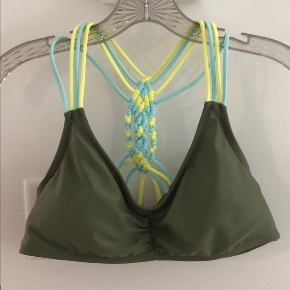 Olive green  bikini top